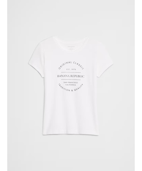 BANANA REPUBLIC FACTORY STORE（バナナリパブリック ファクトリーストア）の「BANANA REPUBLIC FACTORY STORE　　クラシック ロゴTシャツ（Tシャツ/カットソー・レディース・ナチュラル/ブラック/ホワイト/ネイビー・XS/L/M/S）」の7枚目の写真