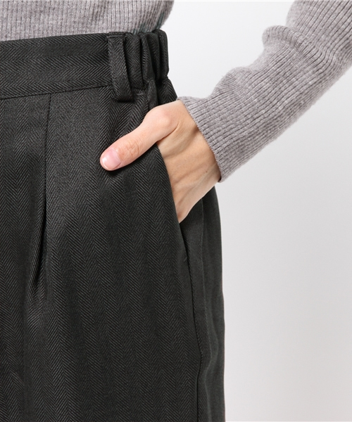 SEVENDAYS=SUNDAY（セブンデイズサンデイ）の「ヘリンボーンテーパードパンツ（その他パンツ・レディース・グレー/ブラック/カーキ・MEDIUM/LARGE）」の9枚目の写真