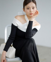 SNIDEL ブラック ロング ドレス ワンピース　0 SNIDEL 「SNIDEL」 長袖ワンピース 0 ブラック レディース