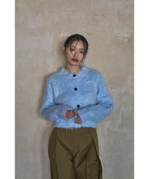 marjour マージュール カーディガン マージュール marjour RIB KNIT SHORT CARDIGAN （BLACK