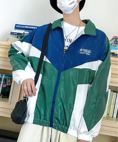  ☆カラーブロックナイロンジップジャケット TOMMY JEANS ナイロンジャケット カラーブロックジャケット