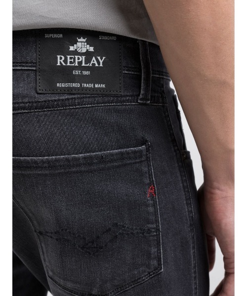 REPLAY(リプレイ)の「スリムフィットANBASSブラックパワーストレッチデニム(デニムパンツ・メンズ・ダークグレー・W28xL32/W29xL32/W30xL32/W31xL32/W32xL32/W33xL32/W34xL32/W36xL32)」の7枚目の写真