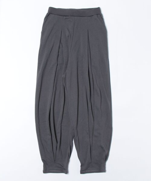 STYLEBLOCK（スタイルブロック）の「裏毛タックボリュームパンツ（その他パンツ・レディース・チャコールグレー/グレー/ホワイト系その他/ブラック・M）」の3枚目の写真