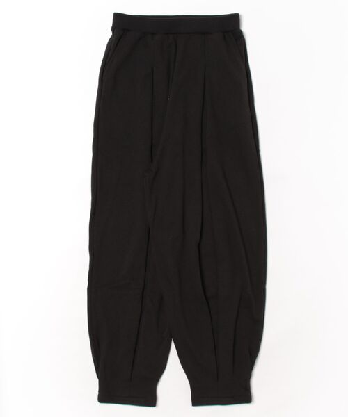 STYLEBLOCK（スタイルブロック）の「裏毛タックボリュームパンツ（その他パンツ・レディース・チャコールグレー/グレー/ホワイト系その他/ブラック・M）」の2枚目の写真