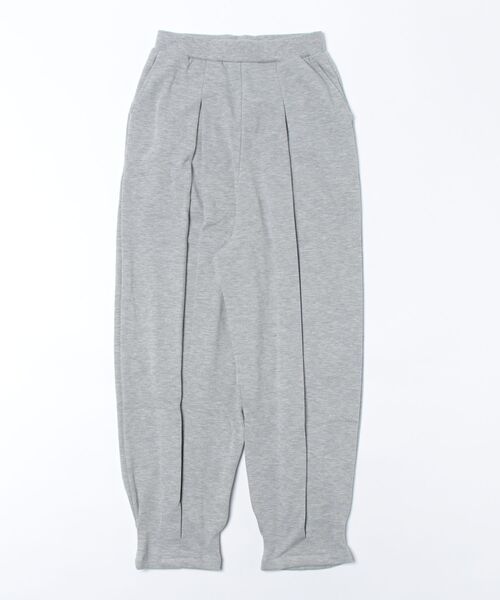 STYLEBLOCK（スタイルブロック）の「裏毛タックボリュームパンツ（その他パンツ・レディース・チャコールグレー/グレー/ホワイト系その他/ブラック・M）」の6枚目の写真