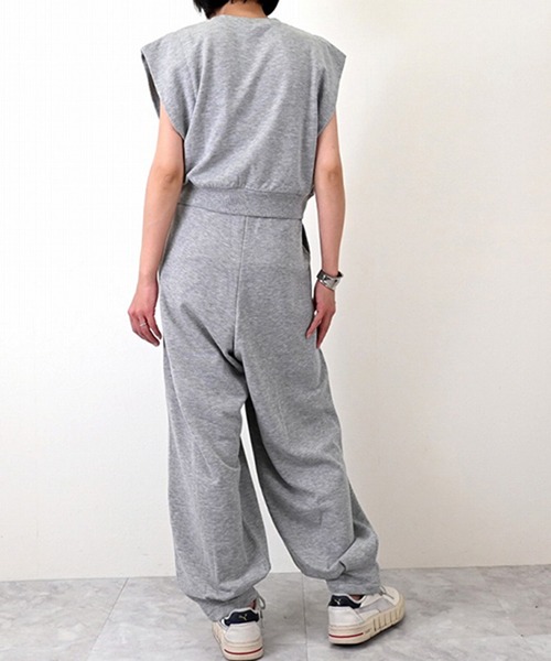 STYLEBLOCK（スタイルブロック）の「裏毛タックボリュームパンツ（その他パンツ・レディース・チャコールグレー/グレー/ホワイト系その他/ブラック・M）」の8枚目の写真