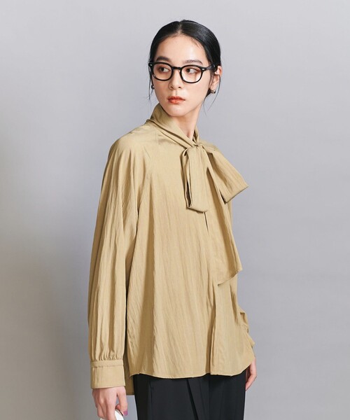 WEB限定 Wardrobe DAILY MINIMAL】リボンタイブラウス -2WAY