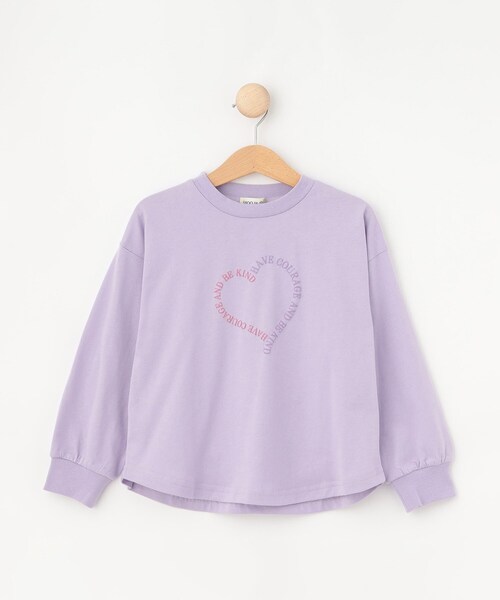 SHOO・LA・RUE(シューラルー)の「【100-150cm/洗える/姉妹リンク可】GIRLS プリントアソートロンT(Tシャツ/カットソー・キッズ・オフホワイト/ブラック/サックスブルー/ピンク/パープル・10/11/12/13/14/15 )」の4枚目の写真