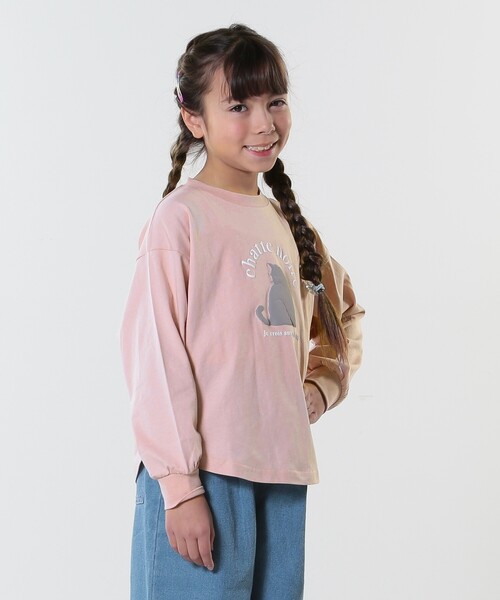 SHOO・LA・RUE(シューラルー)の「【100-150cm/洗える/姉妹リンク可】GIRLS プリントアソートロンT(Tシャツ/カットソー・キッズ・オフホワイト/ブラック/サックスブルー/ピンク/パープル・10/11/12/13/14/15 )」の20枚目の写真