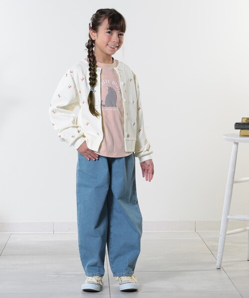 SHOO・LA・RUE(シューラルー)の「【100-150cm/洗える/姉妹リンク可】GIRLS プリントアソートロンT(Tシャツ/カットソー・キッズ・オフホワイト/ブラック/サックスブルー/ピンク/パープル・10/11/12/13/14/15 )」の21枚目の写真