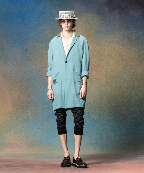 glamb（グラム）の「Sheer Long Shirt / シアーロングシャツ（シャツ/ブラウス・メンズ・ブラック/ブルー・S/M/L）」の8枚目の写真