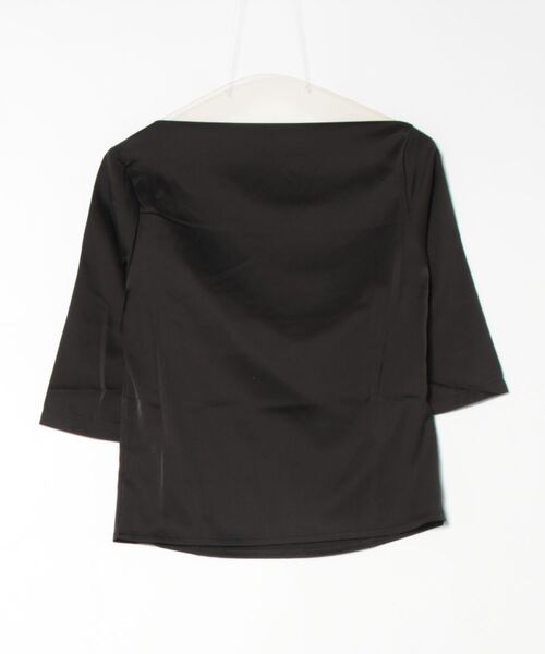 Sawa a la mode（サワアラモード）の「ドレープサテンカットソー（Tシャツ/カットソー・レディース・ブラック/ブラウン/ベージュ・FREE）」の6枚目の写真