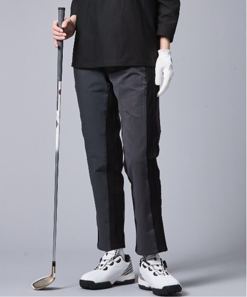 CHIC STYLE(シックスタイル)の「配色切替スリムパンツ<大きいサイズ有>シックスタイルゴルフ(その他パンツ・レディース・ベージュ系/グレー系・5L/4L/3L/LL/L/M)」の2枚目の写真