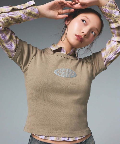 X-girl さなえページ セール】MESSAGE AND FACE FADED ZIP UP SWEAT HOODIE（パーカー