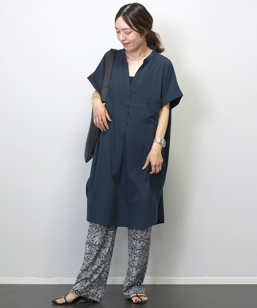 Aletta vita（アレッタビータ）の「ジョーゼット両ポケスキッパーワンピース（ワンピース・レディース・ブラック/ネイビー/モカ/ベージュ・FREE）」の11枚目の写真