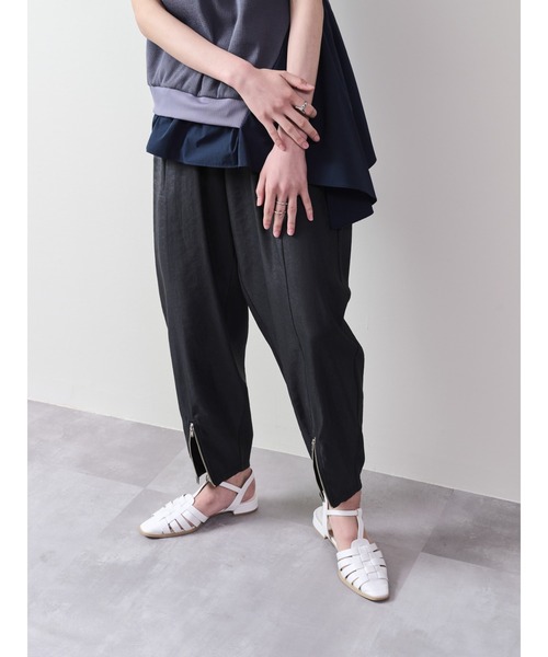 DOLLUPOOPS(ドールアップウップス)の「ヘムジップコクーンパンツ(その他パンツ・レディース・ピンク/ブラック・38)」の2枚目の写真