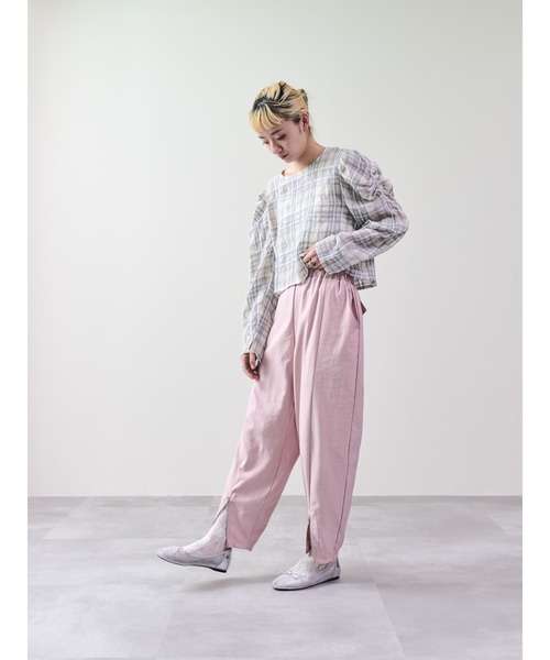 DOLLUPOOPS(ドールアップウップス)の「ヘムジップコクーンパンツ(その他パンツ・レディース・ピンク/ブラック・38)」の8枚目の写真