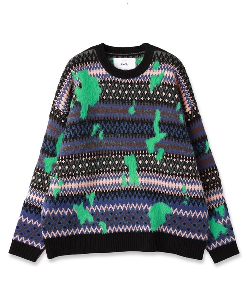 amok(アモク)の「NORDIC SWITCHING KNIT(ニット/セーター・メンズ・ベージュ/ブラック・S/M)」の6枚目の写真