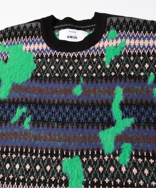 amok(アモク)の「NORDIC SWITCHING KNIT(ニット/セーター・メンズ・ベージュ/ブラック・S/M)」の8枚目の写真