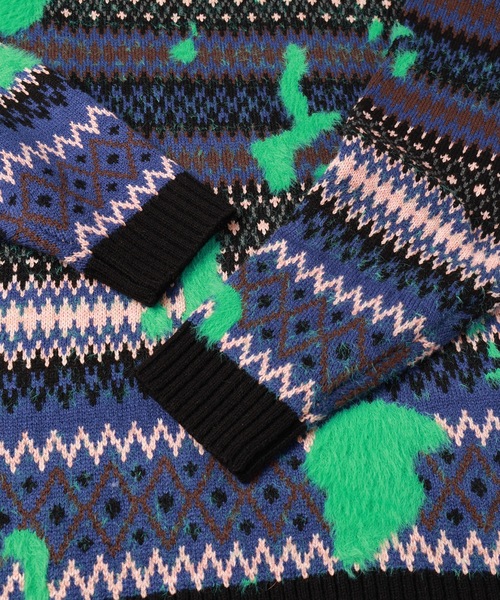 amok(アモク)の「NORDIC SWITCHING KNIT(ニット/セーター・メンズ・ベージュ/ブラック・S/M)」の9枚目の写真