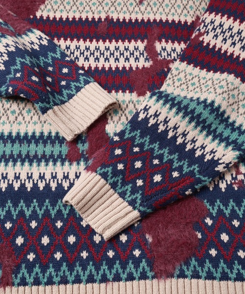 amok(アモク)の「NORDIC SWITCHING KNIT(ニット/セーター・メンズ・ベージュ/ブラック・S/M)」の12枚目の写真