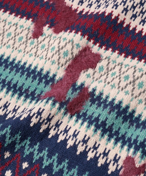 amok(アモク)の「NORDIC SWITCHING KNIT(ニット/セーター・メンズ・ベージュ/ブラック・S/M)」の13枚目の写真