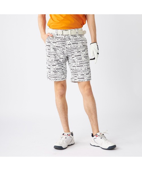 FILA GOLF（フィラゴルフ ）の「FILA GOLF/フィラ ゴルフ ゴルフウェア 接触冷感 ストレッチ ショートパンツ ハーフパンツ（その他パンツ・メンズ・ブラック/ホワイト・78/82/86/90/94）」の2枚目の写真