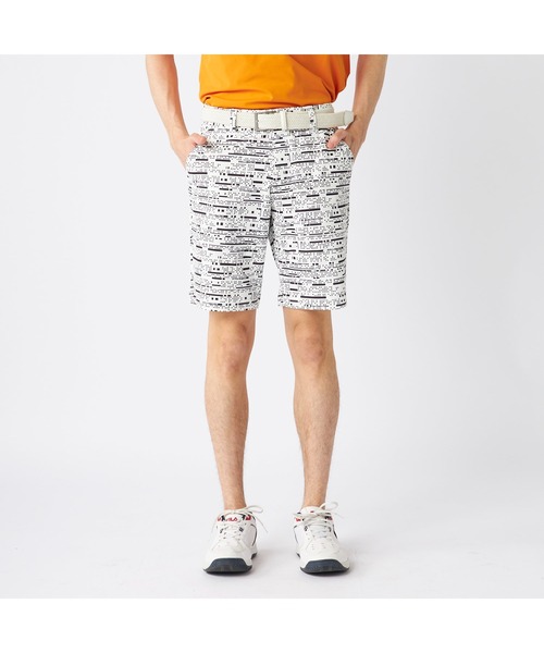 FILA GOLF（フィラゴルフ ）の「FILA GOLF/フィラ ゴルフ ゴルフウェア 接触冷感 ストレッチ ショートパンツ ハーフパンツ（その他パンツ・メンズ・ブラック/ホワイト・78/82/86/90/94）」の4枚目の写真