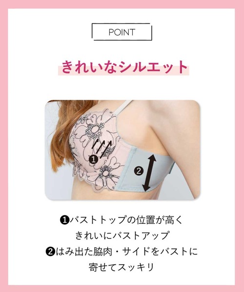 AMPHI(アンフィ)の「サイズ別設計で、あなたの着こなしを【stylist4U】ブラジャー(スタイリスト フォー・ユー)(ブラジャー・レディース・ホワイト/ターコイズブルー/ネイビー/オレンジ・C65/B75/B70/B65/E80/E75/E70/E65/D80/D75/D70/D65/C75/C70/G70/G65/G75/F80/F75/F70/F65/A75/A70)」の5枚目の写真