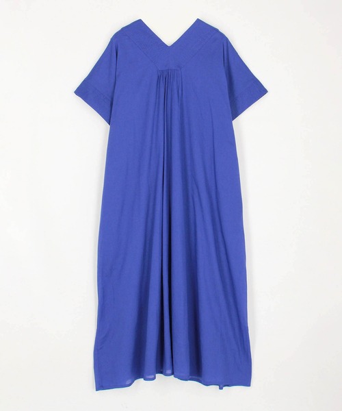 Grand PARK（グランドパーク）の「コットンボイル　カフタン風ワンピース（ワンピース・レディース・ネイビー/ブルー/ブラウン・FREE）」の11枚目の写真