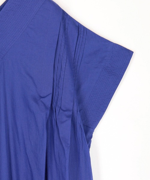 Grand PARK（グランドパーク）の「コットンボイル　カフタン風ワンピース（ワンピース・レディース・ネイビー/ブルー/ブラウン・FREE）」の9枚目の写真