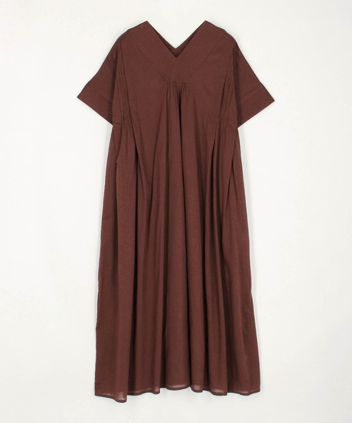 Grand PARK（グランドパーク）の「コットンボイル　カフタン風ワンピース（ワンピース・レディース・ネイビー/ブルー/ブラウン・FREE）」の13枚目の写真