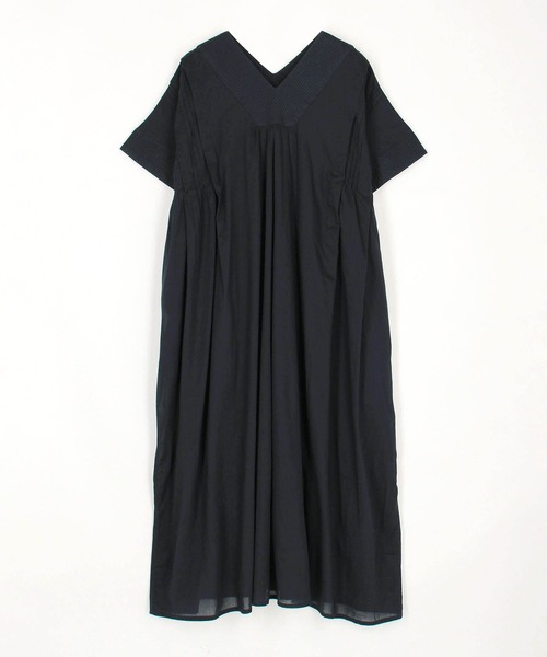 Grand PARK（グランドパーク）の「コットンボイル　カフタン風ワンピース（ワンピース・レディース・ネイビー/ブルー/ブラウン・FREE）」の12枚目の写真
