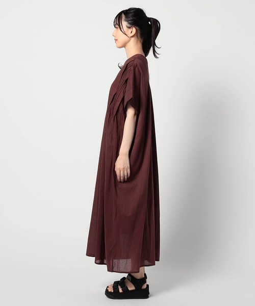 Grand PARK（グランドパーク）の「コットンボイル　カフタン風ワンピース（ワンピース・レディース・ネイビー/ブルー/ブラウン・FREE）」の15枚目の写真