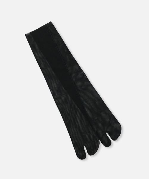 MARCOMONDE（マルコモンド）の「【MARCOMONDE(マルコモンド)】 TULLE TABI SOCKS（ソックス/靴下・レディース・ライトグレー/ブラック/イエロー・FREE）」の4枚目の写真