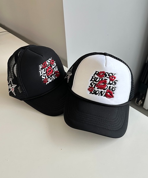 apres jour mignon（アプレジュールミニョン）の「【apresjour mignon×ARIAZ】ロゴメッシュキャプ（キャップ・レディース・オフホワイト/ブラック・ONESIZE）」の3枚目の写真