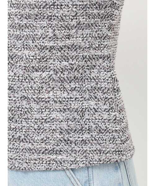 LAGUNAMOON(ラグナムーン)の「ツイードカットトップス(Tシャツ/カットソー・レディース・ブラック/ホワイト・FREE)」の8枚目の写真