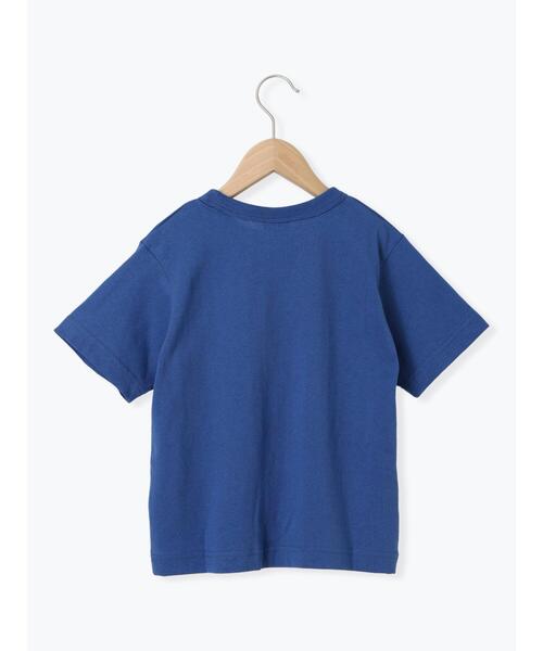 Champion（チャンピオン）の「【Champion別注】ポケット付き半袖Tシャツ（Tシャツ/カットソー・キッズ・ブルー/ホワイト・100/110/120/95/130）」の3枚目の写真