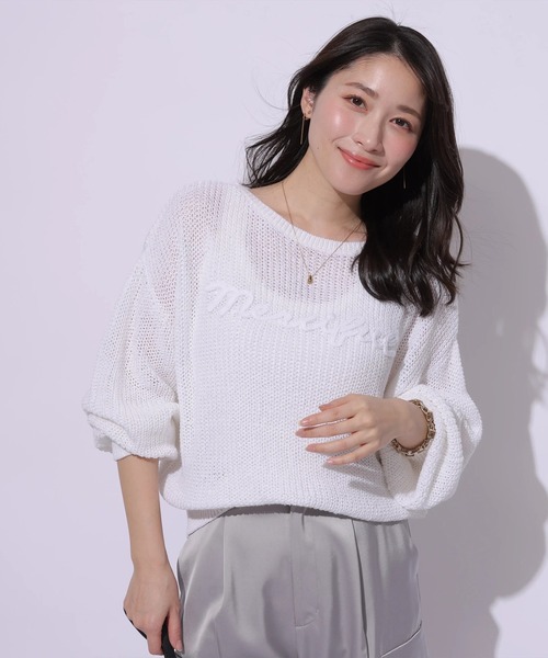 ★完売品★新品★アプワイザーリッシェ　メッシュ編みボレロ　ベージュ Apuweiser-riche（アプワイザーリッシェ）の「メッシュあみ