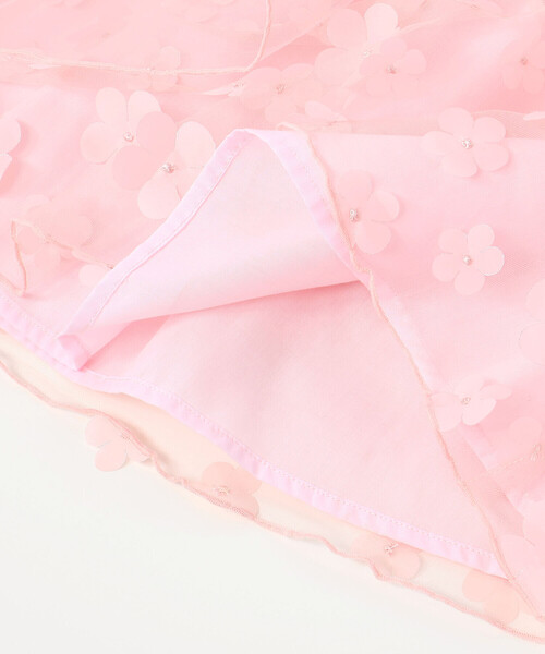 SLAP SLIP（スラップスリップ）の「【お揃い】【絵本コラボ-みつごようせいのおしゃれなドレスやさん-】フワフワチュールお花畑ワンピース(80~130cm)（ワンピース・キッズ・ピンク/ブルー・120cm/100cm/130cm/110cm/80ｃｍ/90cm）」の13枚目の写真