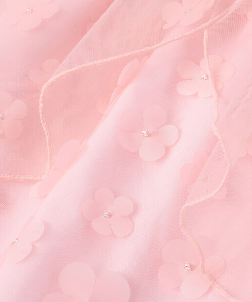 SLAP SLIP（スラップスリップ）の「【お揃い】【絵本コラボ-みつごようせいのおしゃれなドレスやさん-】フワフワチュールお花畑ワンピース(80~130cm)（ワンピース・キッズ・ピンク/ブルー・120cm/100cm/130cm/110cm/80ｃｍ/90cm）」の14枚目の写真