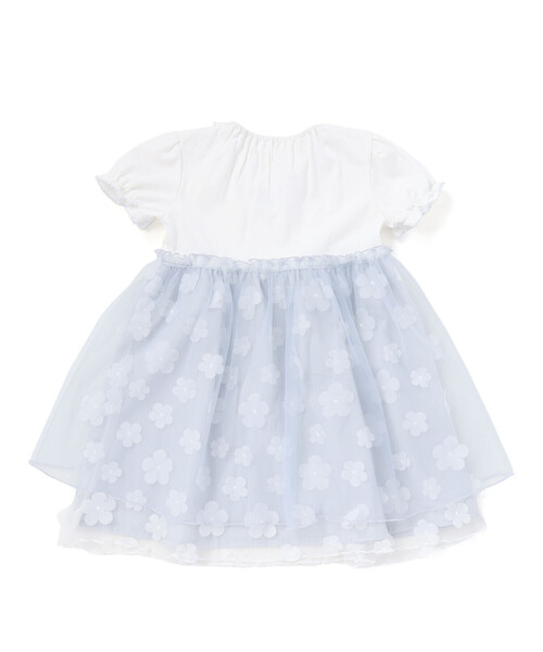 SLAP SLIP（スラップスリップ）の「【お揃い】【絵本コラボ-みつごようせいのおしゃれなドレスやさん-】フワフワチュールお花畑ワンピース(80~130cm)（ワンピース・キッズ・ピンク/ブルー・120cm/100cm/130cm/110cm/80ｃｍ/90cm）」の17枚目の写真