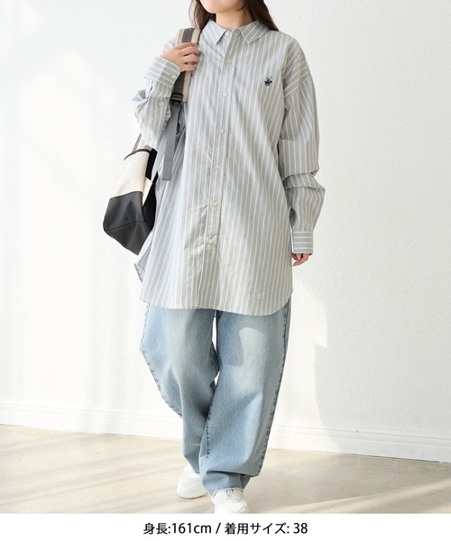 ROPE' PICNIC（ロペピクニック）の「【BEVERLY HILLS POLO CLUB/ビバリーヒルズポロクラブ】BIGシャツ（シャツ/ブラウス・レディース・ライトグレー/レッド系その他/ブルー系その他5/サックスブルー/ダークグリーン・38）」の20枚目の写真