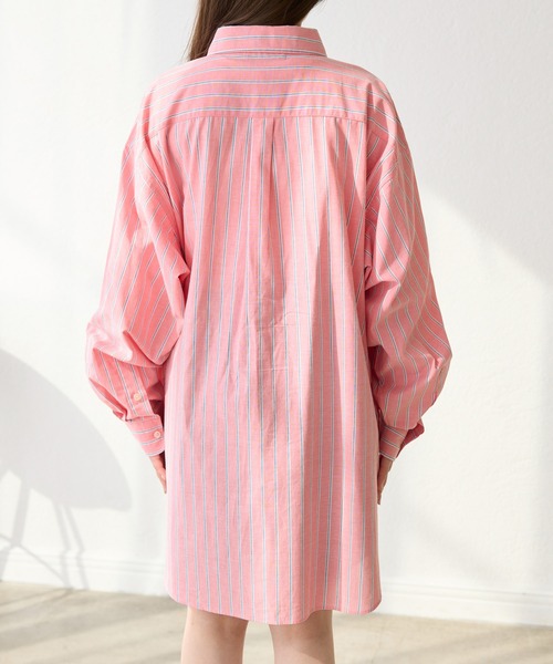 ROPE' PICNIC（ロペピクニック）の「【BEVERLY HILLS POLO CLUB/ビバリーヒルズポロクラブ】BIGシャツ（シャツ/ブラウス・レディース・ライトグレー/レッド系その他/ブルー系その他5/サックスブルー/ダークグリーン・38）」の6枚目の写真