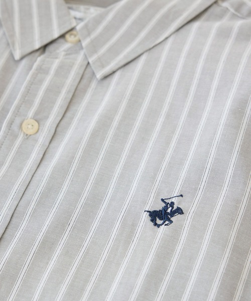 ROPE' PICNIC（ロペピクニック）の「【BEVERLY HILLS POLO CLUB/ビバリーヒルズポロクラブ】BIGシャツ（シャツ/ブラウス・レディース・ライトグレー/レッド系その他/ブルー系その他5/サックスブルー/ダークグリーン・38）」の14枚目の写真