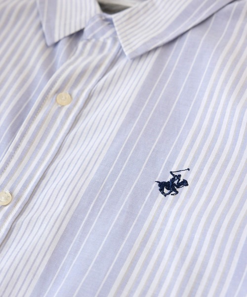 ROPE' PICNIC（ロペピクニック）の「【BEVERLY HILLS POLO CLUB/ビバリーヒルズポロクラブ】BIGシャツ（シャツ/ブラウス・レディース・ライトグレー/レッド系その他/ブルー系その他5/サックスブルー/ダークグリーン・38）」の16枚目の写真