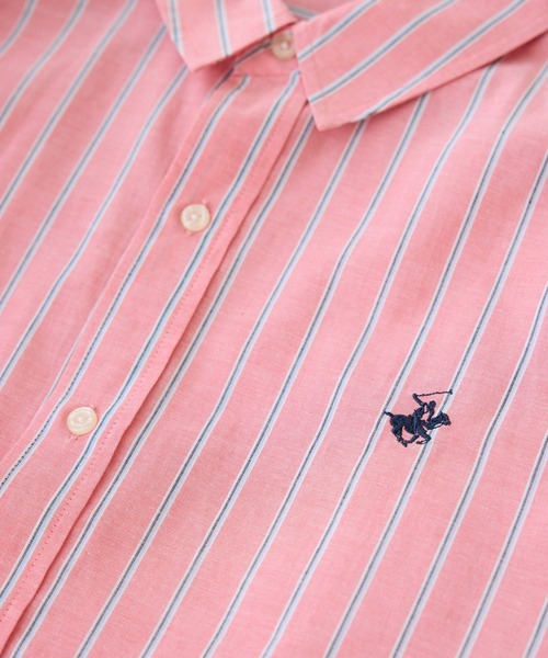 ROPE' PICNIC（ロペピクニック）の「【BEVERLY HILLS POLO CLUB/ビバリーヒルズポロクラブ】BIGシャツ（シャツ/ブラウス・レディース・ライトグレー/レッド系その他/ブルー系その他5/サックスブルー/ダークグリーン・38）」の18枚目の写真