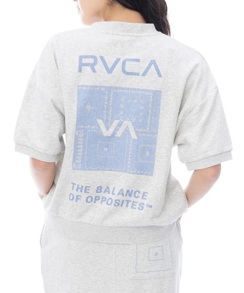 RVCA(ルーカ)の「RVCA レディース BANDANA VA BOX SWEAT SS トレーナー 【2025年春夏モデル】/ルーカセットアップ対応バックプリント半袖スウェットトレーナー(スウェット・レディース・グレー/ブラック/ホワイト・MEDIUM/SMALL)」の3枚目の写真