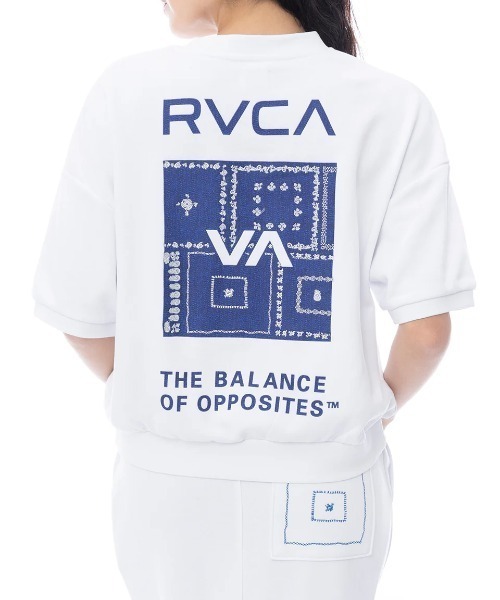 RVCA(ルーカ)の「RVCA レディース BANDANA VA BOX SWEAT SS トレーナー 【2025年春夏モデル】/ルーカセットアップ対応バックプリント半袖スウェットトレーナー(スウェット・レディース・グレー/ブラック/ホワイト・MEDIUM/SMALL)」の2枚目の写真