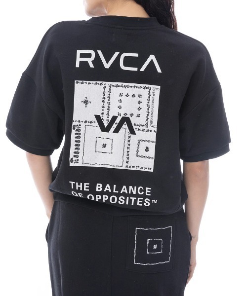 RVCA(ルーカ)の「RVCA レディース BANDANA VA BOX SWEAT SS トレーナー 【2025年春夏モデル】/ルーカセットアップ対応バックプリント半袖スウェットトレーナー(スウェット・レディース・グレー/ブラック/ホワイト・MEDIUM/SMALL)」の12枚目の写真